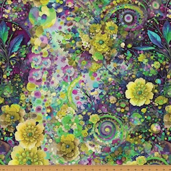 Whimsical Flower Garden- grønn store blomster