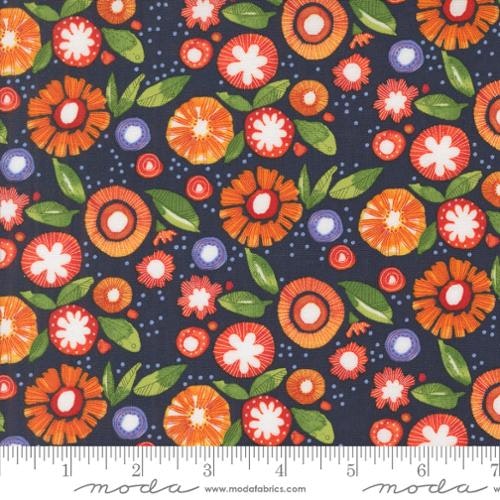 Superbloom-blå med orange blomster