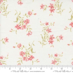Moda-Muse hvit med røde blomster