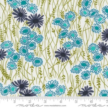 Moda-Color Crush Off White Turquoise