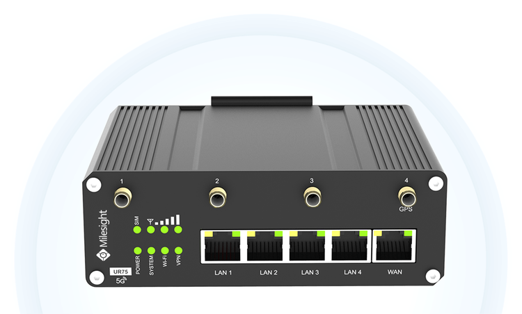 4G/5G Industrirouter med 5 Ethernetportar och VPN