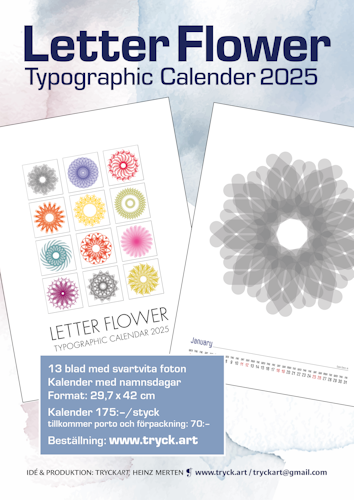 Letter Flower – Väggkalender 2025