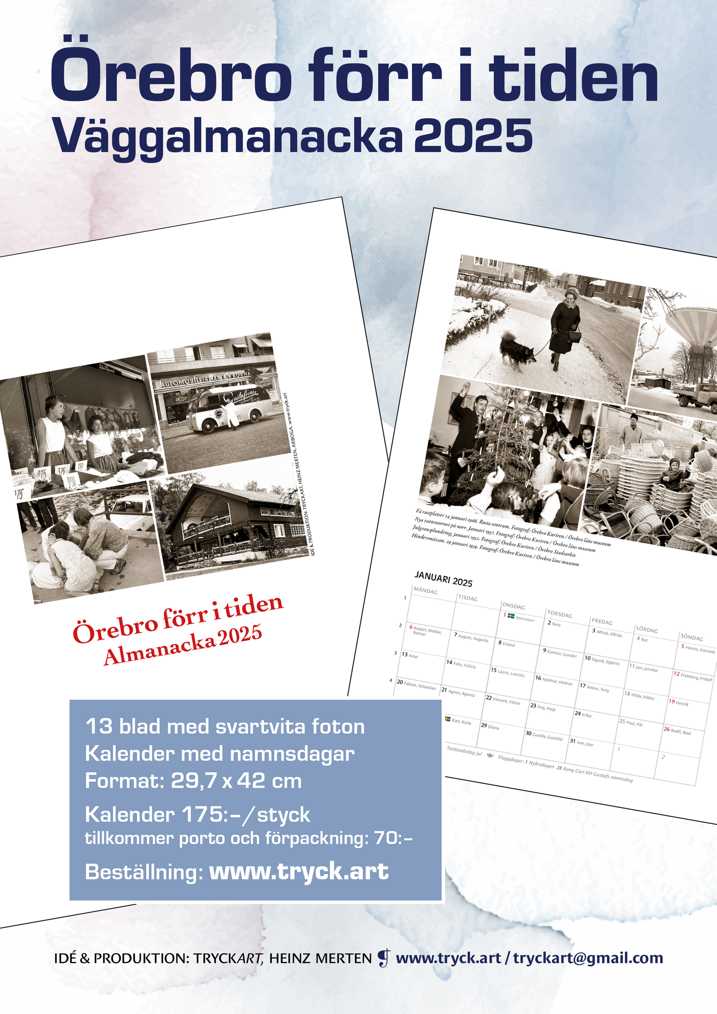 Örebro förr i tiden – Väggkalender  2025
