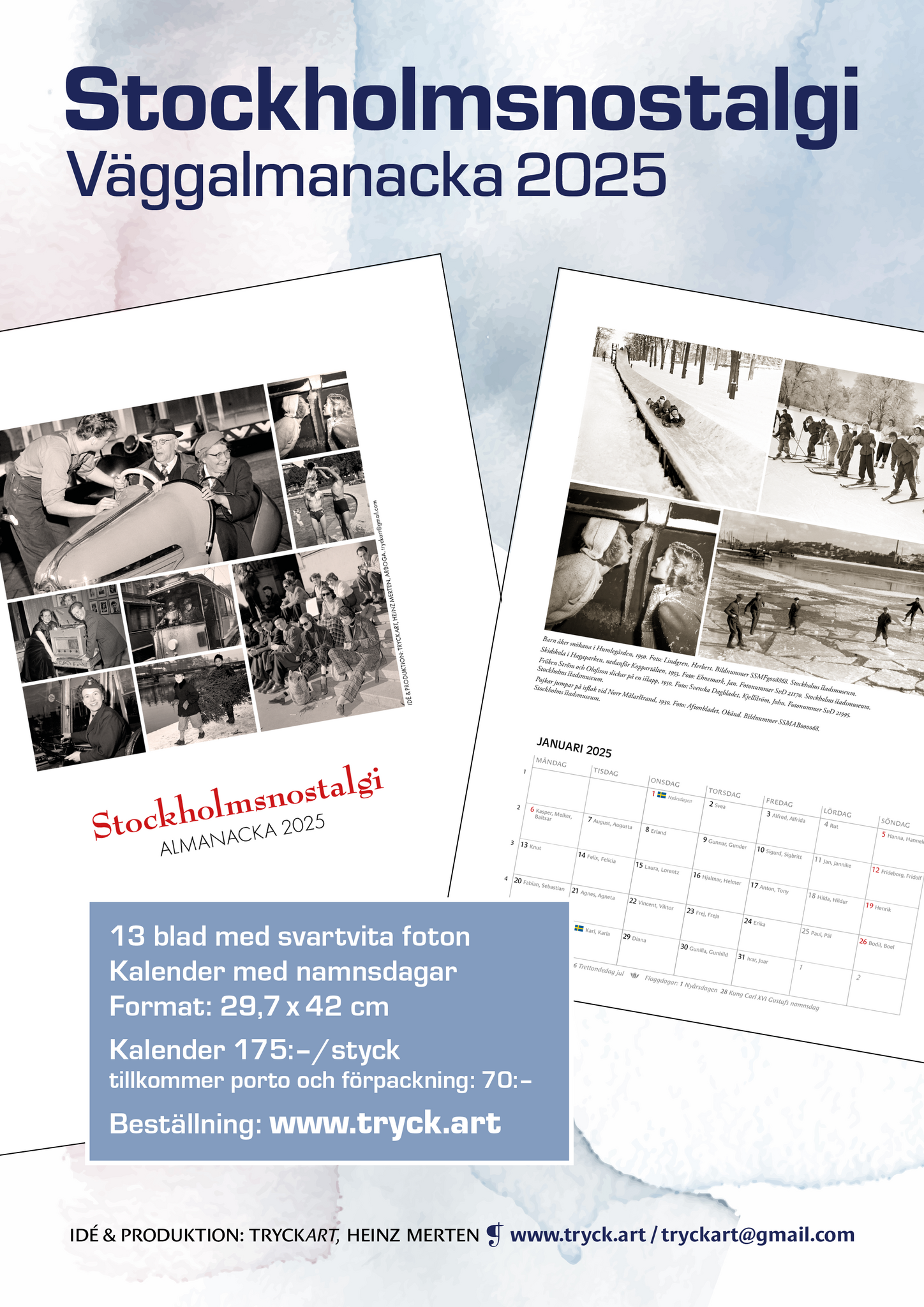 Stockholmsnostalgi – Väggkalender 2025