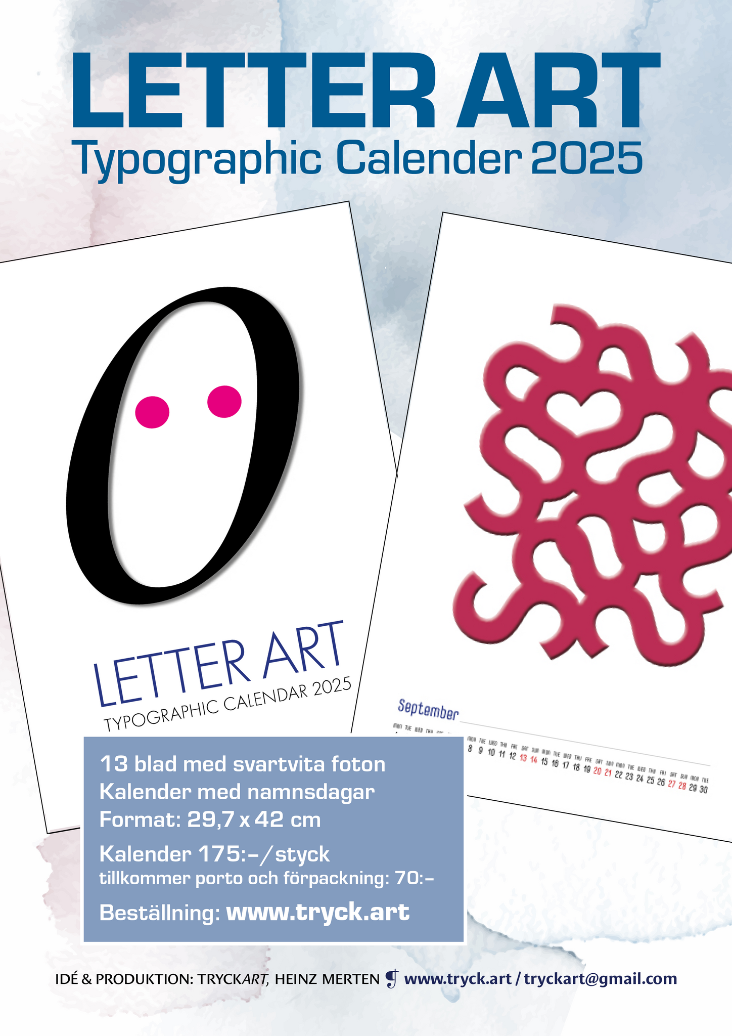 Letter Art – Väggkalender 2025