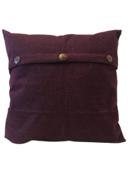 Kuddfodral med Tre knappar vintage Mörklila  -  50 x 50 cm