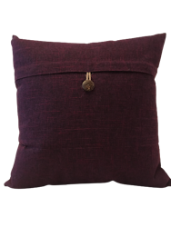 Kuddfodral med En knapp vintage Mörklila -  45 x 45 cm