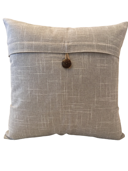 Kuddfodral med En knapp vintage Grå - 45 x 45 cm