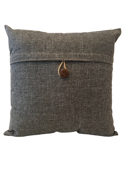 Kuddfodral med En knapp vintage Mörkgrå - 45 x 45 cm