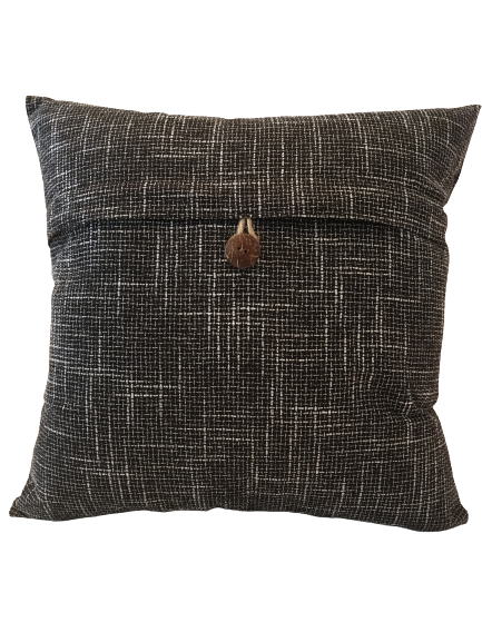 Kuddfodral med En knapp vintage Svart -  45 x 45 cm