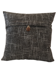 Kuddfodral med En knapp vintage Svart -  45 x 45 cm