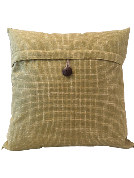 Kuddfodral med En knapp vintage Gul - 45 x 45 cm