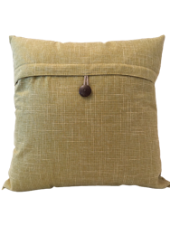 Kuddfodral med En knapp vintage Gul - 45 x 45 cm