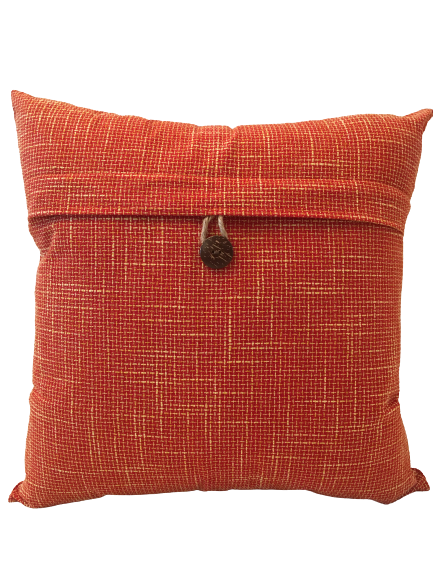 Kuddfodral med En knapp vintage Röd Orange- 45 x 45 cm