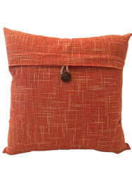 Kuddfodral med En knapp vintage Röd Orange- 45 x 45 cm