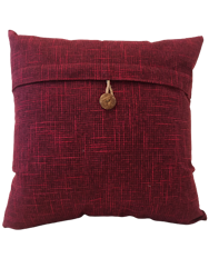 Kuddfodral med En knapp vintage Vinröd -  45 x 45 cm
