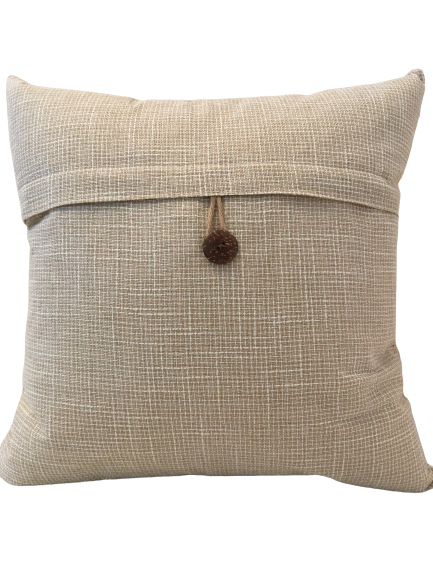 Kuddfodral med En knapp vintage Ljusbrun   45 x 45 cm
