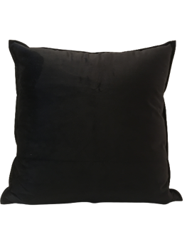 Kuddfodral Sammet Svart -  45 x 45 cm