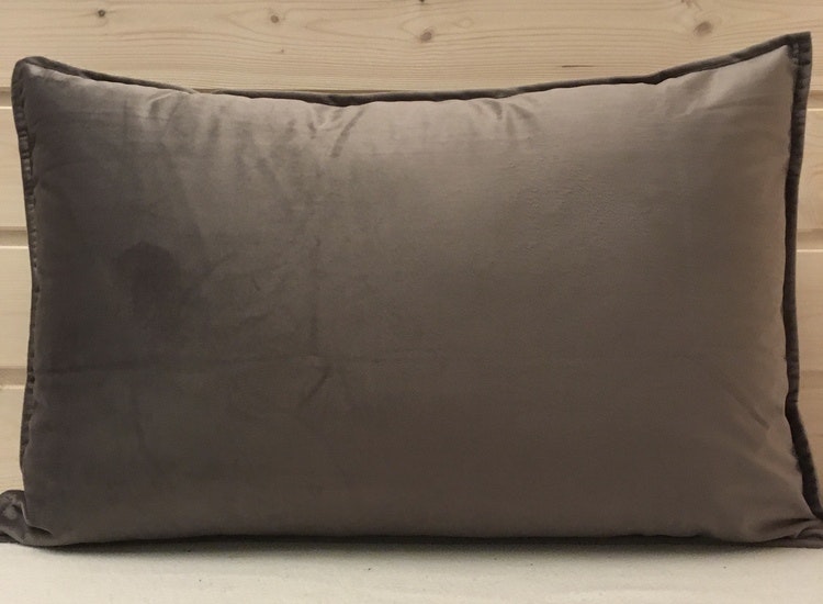 Kuddfodral Sammet Mörk Grå - 40 x 60 cm