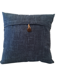 Kuddfodral med En knapp vintage Blå- 45 x 45 cm