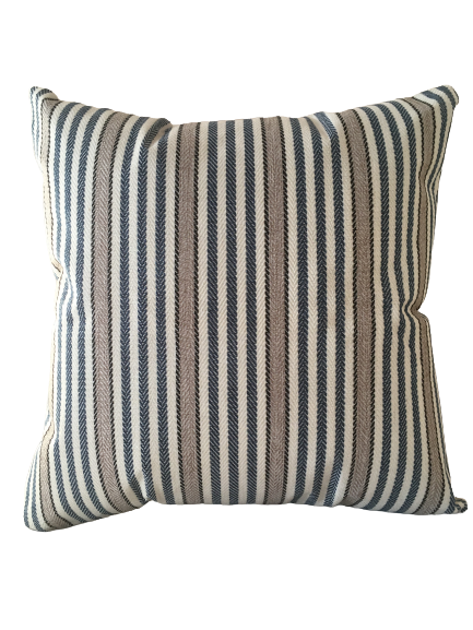 Kuddfodral Randig Blå grå - 45 x 45 cm