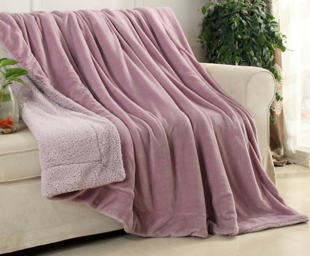 Filtar  Sherpa Flanell Fleece Rosa - 150 x 200 cm