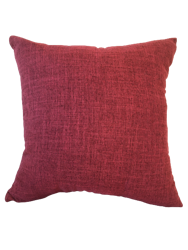 En färgat Kuddfodral , vävd kvalitet, Röd - 45 x 45 cm