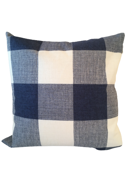 Kuddfodral Rutig Blå-vit - 40 x 40 cm