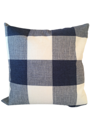 Kuddfodral Rutig Blå-vit - 40 x 40 cm