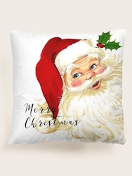 Santa Claus print kuddfodral - 45x45cm