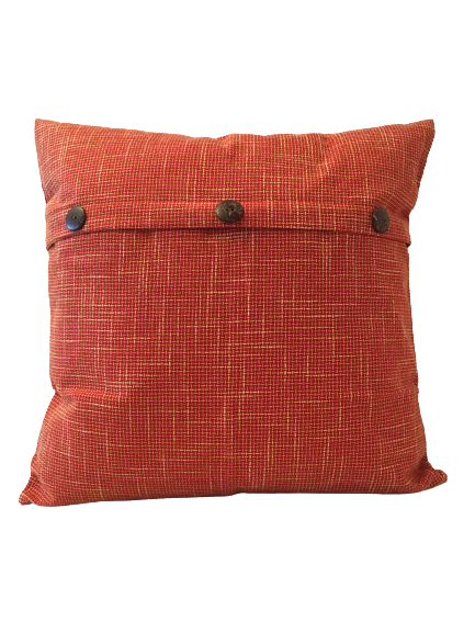 Kuddfodral med Tre knappar vintage Orange   -  50 x 50 cm