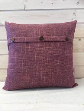 Kuddfodral med Tre knappar vintage Lila   -  50 x 50 cm