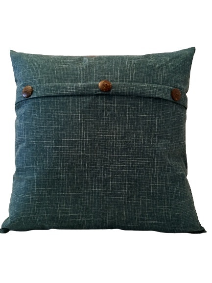 Kuddfodral med Tre knappar vintage Antik blå  -  50 x 50 cm