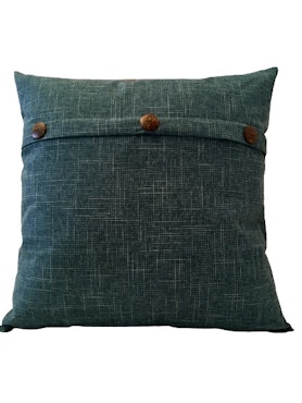 Kuddfodral med Tre knappar vintage Antik blå  -  50 x 50 cm