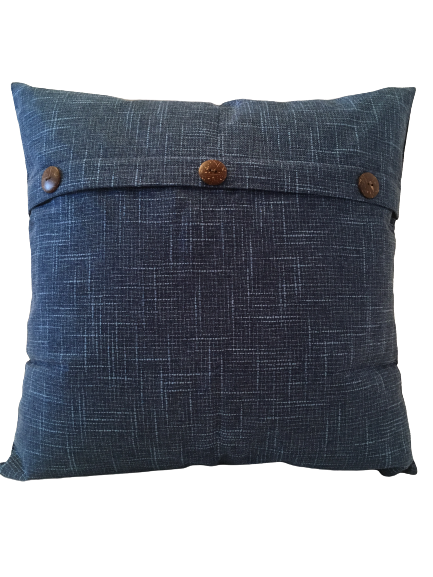 Kuddfodral med Tre knappar vintage Blå  -  50 x 50 cm