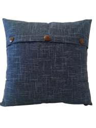Kuddfodral med Tre knappar vintage Blå  -  50 x 50 cm