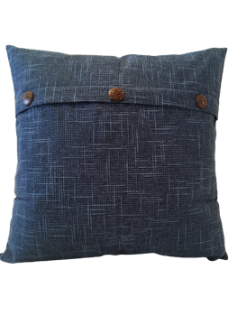 Kuddfodral med Tre knappar vintage Blå  -  50 x 50 cm
