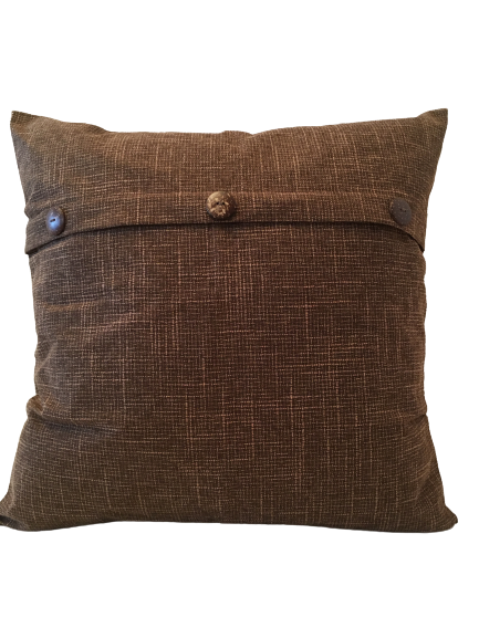 Kuddfodral med Tre knappar vintage Brun -  50 x 50 cm