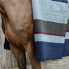 Kentucky Heavy Fleece Rug Square Stripes Navy/Grey 210×200