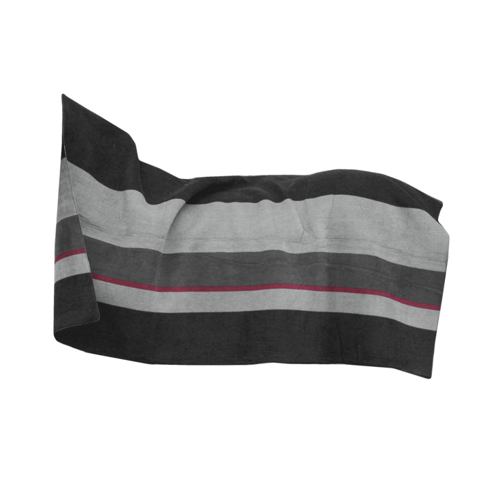 Kentucky Heavy Fleece Rug Square Stripes Black/Grey 210×200