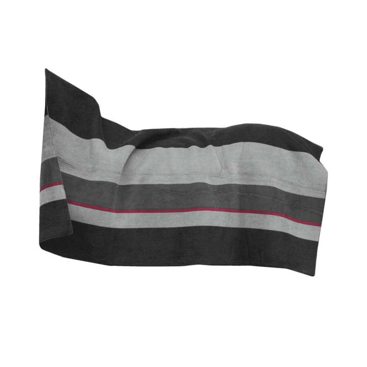 Kentucky Heavy Fleece Rug Square Stripes Black/Grey 210×200