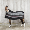 Kentucky Heavy Fleece Rug Square Stripes Black/Grey 210×200