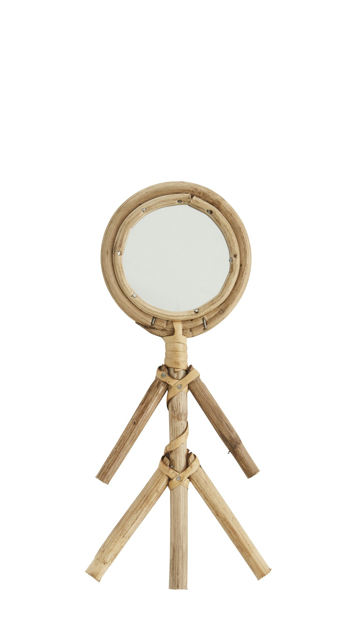 Small Hanging Mirror  W/ Bamboo