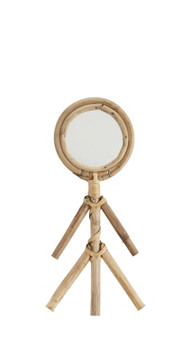 Small Hanging Mirror  W/ Bamboo