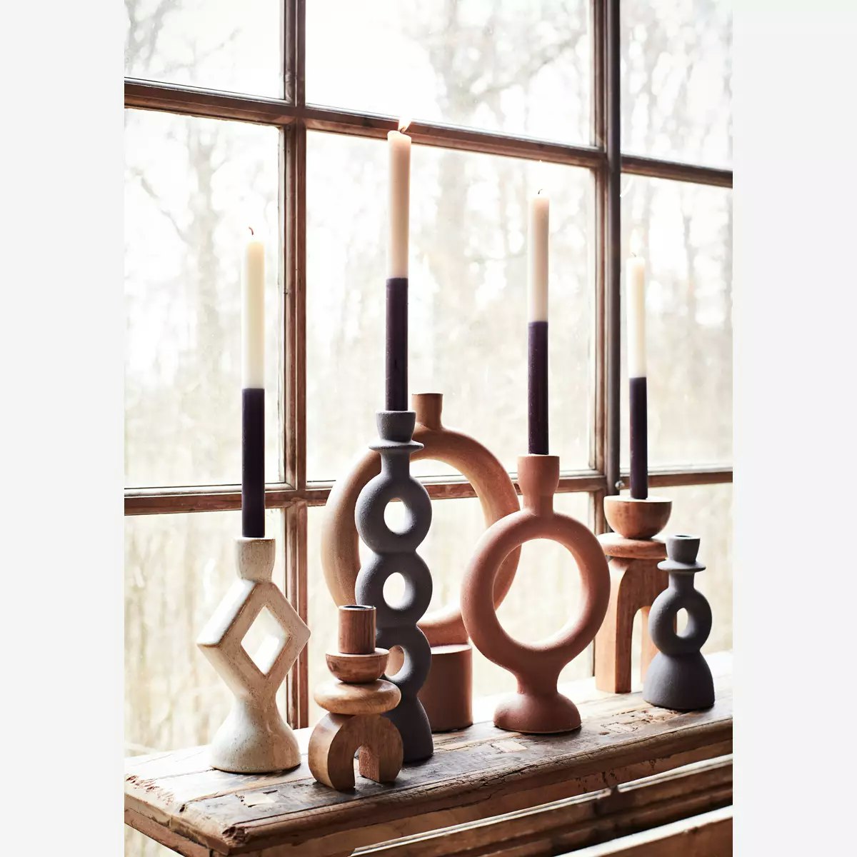 Stoneware Candle Holder