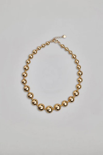 BEAD NECKLACE GOLD BIG