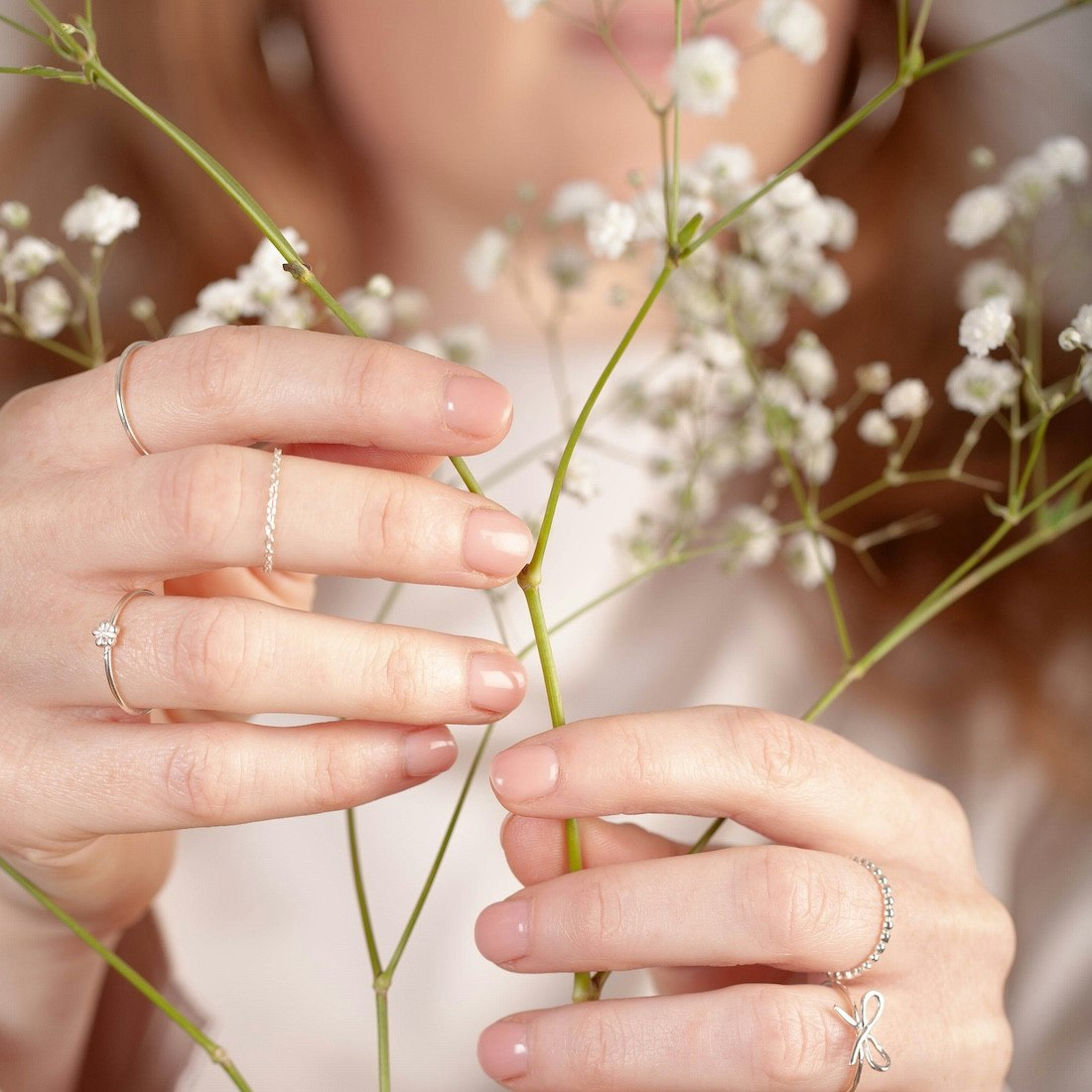 SILVERRING LITEN ROSETT