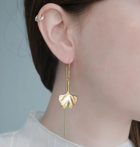 GINKO ÖRHÄNGE GULD