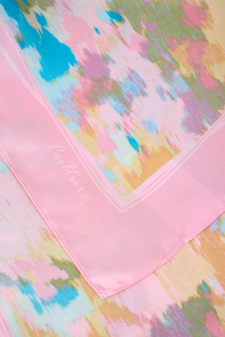 CUBANDA SCARF Yellow/Pink Abstract