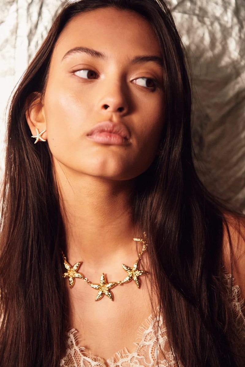 STARFISH NECKLACE GULD